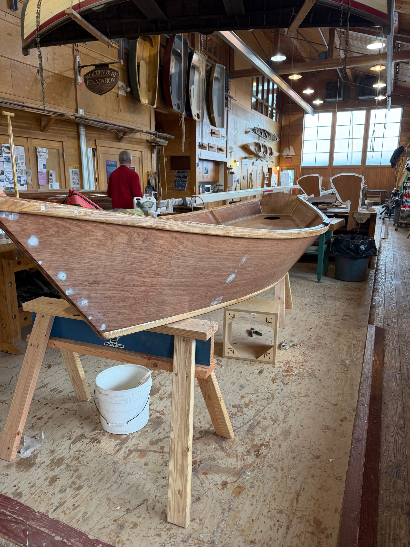 Wooden boat built at Port Townsend Maritime Academy